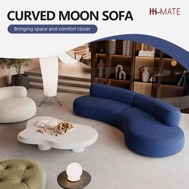 Curved moon sofa